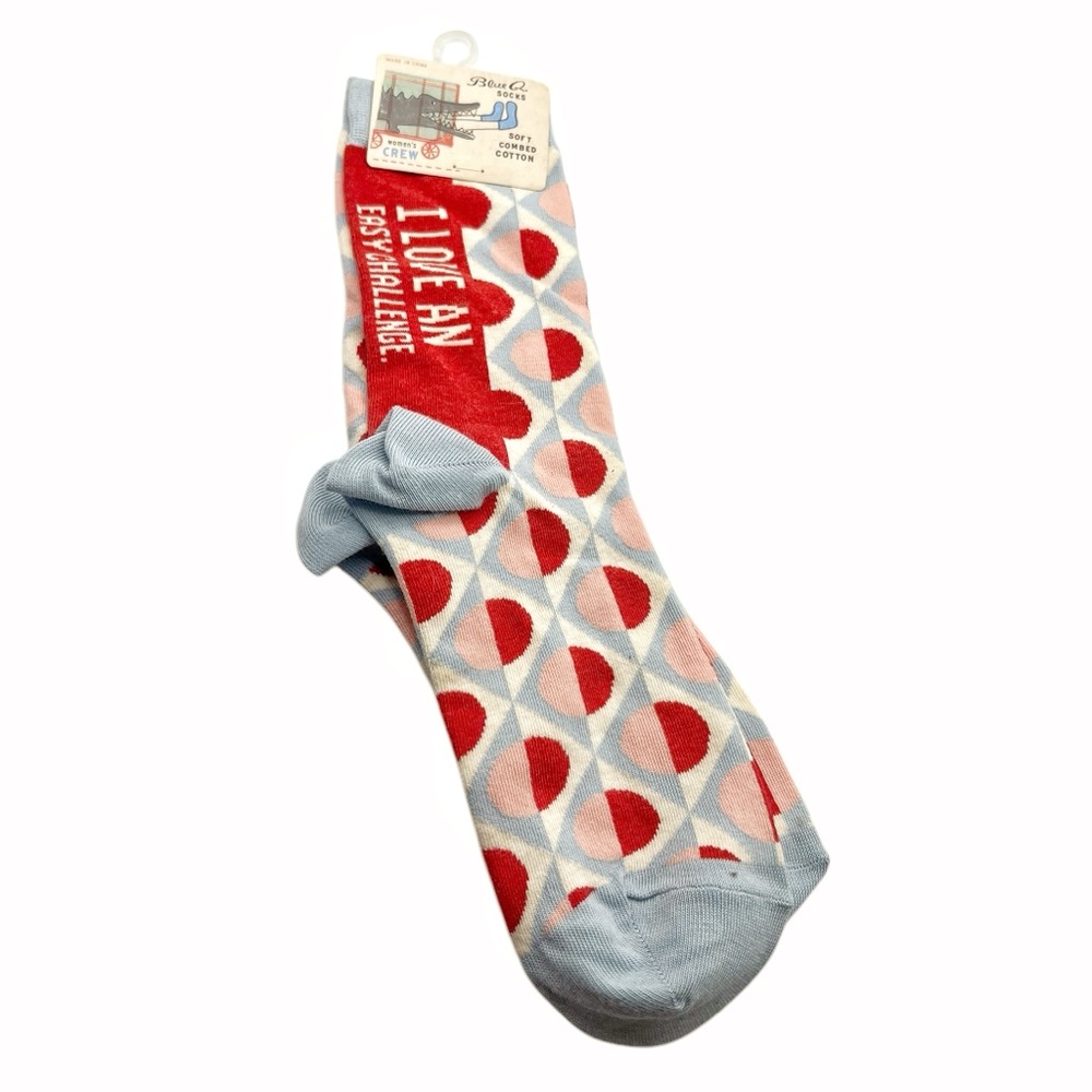 🆕 Blue Q “I Love an East Challenge” Socks